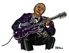 Cartoon: B. B. King (small) by Pascal Kirchmair tagged king,beale,street,blues,boy,guitarist,caricature,cartoon,karikatur,portrait