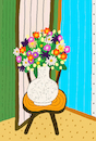 Cartoon: Bouquet de fleurs (small) by Pascal Kirchmair tagged bouquet,blumenvase,vase,of,flowers,pascal,kirchmair,cartoon,henri,matisse,peintre,the,painters,family,nice,nizza,antibes,provence,artist,artiste,artista,kunst,künstler,illustration,drawing,zeichnung,caricature,karikatur,ilustracion,dibujo,desenho,ink,disegno,ilustracao,illustrazione,illustratie,dessin,de,presse,du,jour,art,day,tekening,teckning,cartum,vineta,comica,vignetta,caricatura,arte,brush,blumen,fleurs,procreate,apple,ipad