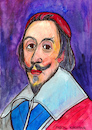 Cartoon: Cardinal Richelieu (small) by Pascal Kirchmair tagged cardinal duc de richelieu cartoon portrait retrato drawing dessin zeichnung illustration caricature karikatur france frankreich portret porträt dibujo desenho disegno ritratto pascal kirchmair