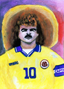 Cartoon: Carlos Valderrama (small) by Pascal Kirchmair tagged colombie colombia aquarell karikatur football soccer foot calcio carlos alberto valderrama palacio fußball kolumbien