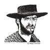 Cartoon: Clint Eastwood (small) by Pascal Kirchmair tagged clint eastwood portrait retrato ritratto for few dollars more caricature karikatur illustration cartoon vignetta dibujo desenho disegno dessin zeichnung italowestern cowboy sergio leone hängt ihn höher für eine handvoll dollar per un pugno di dollari enni