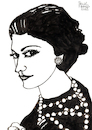 Cartoon: Coco Chanel (small) by Pascal Kirchmair tagged coco,chanel,fashion,mode,label,moda,vogue,illustration,drawing,zeichnung,pascal,kirchmair,political,cartoon,caricature,karikatur,ilustracion,dibujo,desenho,ink,disegno,ilustracao,illustrazione,illustratie,dessin,de,presse,tekening,teckning,cartum,vineta,comica,vignetta,caricatura,art,arte,kunst,portrait,retrato,ritratto,portret,porträt