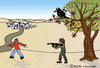 Cartoon: Antagonists (small) by Pascal Kirchmair tagged counterparts,gegner,feindschaft,enemies,crow,krähe,cartoon,widersacher,gegenspieler,antagonisten,karikatur,caricature,intifada,israel