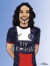 Cartoon: Edinson Cavani (small) by Pascal Kirchmair tagged stürmer,weltklasse,edinson,cavani,uruguay,cartoon,caricature,karikatur,fußball,football,foot,el,matador,spitze