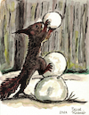 Cartoon: Eichhörnchen mit Schneeball (small) by Pascal Kirchmair tagged eichhörnchen,squirrel,ecureuil,ardilla,lo,scoiattolo,esquilo,snowball,boule,de,neige,schnee,schneeball,bola,neve,palla,di,nieve,illustration,ink,drawing,zeichnung,pascal,kirchmair,cartoon,caricature,karikatur,ilustracion,dibujo,desenho,ilustracao,illustrazione,illustratie,dessin,presse,tekening,teckning,cartum,vineta,comica,vignetta,caricatura,tusche,tuschezeichnung,portrait,retrato,porträt,ritratto,art,arte,kunst,artwork,encre,chine,tinta,china,inchiostro,nanquim,painting,pintura,peinture,dipinto,malerei,pittura,aquarelle,aquarell,watercolor,watercolour,acuarela,snow,oachkatzl,oachkatzlschwoaf