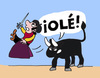 Cartoon: Bullfight (small) by Pascal Kirchmair tagged bullfight,ole,el,matador,le,toro,torero,toreador,stierkämpfer,arena,stier,taureau,bull,horns,auf,die,hörner,nehmen,cornes,bullfighter,unrecht,gerechtigkeit