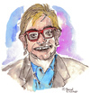 Cartoon: Elton John (small) by Pascal Kirchmair tagged elton john cartoon caricature karikatur portrait zeichnung dessin dibujo desenho disegno illustration sänger singer chanteur pop music musik sacrifice candle in the wind do not go breaking my heart rock blues boogie komponist pianist composer diana lady d