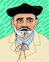 Cartoon: Emile Zola (small) by Pascal Kirchmair tagged emile,zola,illustration,drawing,zeichnung,pascal,kirchmair,cartoon,caricature,karikatur,ilustracion,dibujo,desenho,ink,disegno,ilustracao,illustrazione,illustratie,dessin,de,presse,du,jour,art,of,the,day,tekening,teckning,cartum,vineta,comica,vignetta,caricatura,portrait,retrato,ritratto,portret,kunst,writer,author,autor,autore,auteur,schriftsteller,literature,literatur,litterature,accuse,alfred,dreyfus,paris,france,frankreich,french,novelist,playwright,journalist,francais