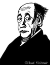 Cartoon: Eugene Ionesco (small) by Pascal Kirchmair tagged eugene ionesco caricature karikatur portrait dessin rhinoceros nashörner zeichnung illustration drawing cartoon theatre absurde theater