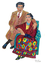 Cartoon: Frida Kahlo and Diego Rivera (small) by Pascal Kirchmair tagged frida kahlo diego rivera cartoon painting zeichnung desenho caricature illustration ilustracion pascal kirchmair portrait retrato ritratto drawing dibujo disegno ilustracao illustrazione illustratie dessin du jour art of the day tekening teckning cartum vineta comica vignetta caricatura karikatur aquarell watercolour watercolor ink cuadro quadro immagine image bild imagen imagem pintura pittura arte dipinto