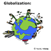 Cartoon: Globalisierung (small) by Pascal Kirchmair tagged globalisation globalization globalisierung war economy politik politics usa poor rich countries