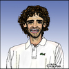 Cartoon: Gustavo Kuerten (small) by Pascal Kirchmair tagged gustavo,kuerten,guga,cartoon,caricature,karikatur,tennis,brasilien,brasil,brazil,bresil,portrait