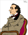 Cartoon: Hans Christian Andersen (small) by Pascal Kirchmair tagged hans,christian,andersen,portrait,retrato,drawing,dibujo,desenho,zeichnung,illustration,ilustracion,pascal,kirchmair,ilustracao,disegno,dessin,illustrazione,illustratie,tekening,teckning,portret,porträt,cartoon,caricature,karikatur,cartumn,ink,caricatura