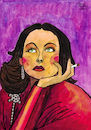 Cartoon: Hedy Lamarr (small) by Pascal Kirchmair tagged hedy,lamarr,wien,vienna,austria,österreich,viena,vienne,caricatura,caricature,karikatur,painting,diva,gouache,illustration,drawing,zeichnung,pascal,kirchmair,cartoon,ilustracion,dibujo,desenho,black,and,sepia,ink,disegno,ilustracao,illustrazione,illustratie,dessin,de,presse,du,jour,art,of,the,day,tekening,teckning,cartum,vineta,comica,vignetta,portrait,retrato,ritratto,portret,kunst,porträt,actress,hollywood,legend,actriz,actrice,attrice,atriz,inventor,erfinderin,national,inventors,hall,fame,arte