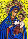 Cartoon: Hodegetria (small) by Pascal Kirchmair tagged madonna,hodegetria,hodigitria,odigitria,mary,thronende,maria,mother,virgem,virgen,santa,sainte,vergine,marie,vierge,virgin,jungfrau,heilige,dios,ink,tusche,tuschezeichnung,portrait,retrato,ritratto,porträt,illustration,drawing,zeichnung,pascal,kirchmair,cartoon,caricature,karikatur,ilustracion,dibujo,desenho,disegno,ilustracao,illustrazione,illustratie,dessin,de,presse,du,jour,art,of,the,day,tekening,teckning,cartum,vineta,comica,vignetta,caricatura,portret,arte,kunst,dio,gott,jesus,gesu,deus,bible,ikone,icon,bibel,biblia,bibbia,mutter,kind,child,enfant,bebe,baby