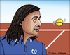 Cartoon: Ilie Nastase (small) by Pascal Kirchmair tagged ilie nastase caricature karikatur cartoon portrait tennis dessin drawing zeichnung rumänien romania