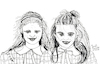 Cartoon: Irish girls (small) by Pascal Kirchmair tagged irlanda ragazze irlandesi irish girls irische chicas mädchen impressionen porträt moments cartoon caricature karikatur ilustracion illustration pascal kirchmair dibujo desenho drawing zeichnung disegno ilustracao illustrazione illustratie dessin de presse du jour art of the day tekening teckning cartum vineta comica vignetta caricatura portrait retrato ritratto portret irlande filles