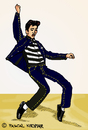 Cartoon: Jailhouse Rock (small) by Pascal Kirchmair tagged illustration,elvis,presley,jailhouse,rock,cartoon,vignetta,karikatur,caricature,pelvis,drawing,zeichnung,digital