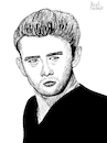 Cartoon: James Dean (small) by Pascal Kirchmair tagged actors,studio,lee,strasberg,james,dean,east,of,eden,indiana,manhattan,new,york,upper,side,academy,awards,oscar,oscars,author,autor,autore,auteur,filmmaker,artist,art,hollywood,illustration,drawing,zeichnung,pascal,kirchmair,cartoon,caricature,karikatur,ilustracion,dibujo,desenho,ink,disegno,ilustracao,illustrazione,illustratie,dessin,de,presse,du,jour,the,day,tekening,teckning,cartum,vineta,comica,vignetta,caricatura,portrait,porträt,portret,retrato,ritratto,actor,acting,schauspieler,rebell,rebel,without,cause,clue,giant,usa