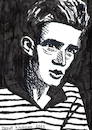 Cartoon: James Dean (small) by Pascal Kirchmair tagged actors,studio,lee,strasberg,james,dean,east,of,eden,indiana,manhattan,new,york,upper,side,academy,awards,oscar,oscars,author,autor,autore,auteur,filmmaker,artist,art,hollywood,illustration,drawing,zeichnung,pascal,kirchmair,cartoon,caricature,karikatur,ilustracion,dibujo,desenho,ink,disegno,ilustracao,illustrazione,illustratie,dessin,de,presse,du,jour,the,day,tekening,teckning,cartum,vineta,comica,vignetta,caricatura,portrait,porträt,portret,retrato,ritratto,actor,acting,schauspieler,rebell,rebel,without,cause,clue,giant,arte,kunst,artwork,sexy,sensual,sensuel