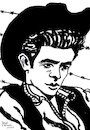 Cartoon: James Dean (small) by Pascal Kirchmair tagged vaquero,wrangler,cowboy,actors,studio,lee,strasberg,james,dean,east,of,eden,indiana,manhattan,new,york,upper,side,academy,awards,oscar,oscars,author,autor,autore,auteur,filmmaker,artist,art,hollywood,illustration,drawing,zeichnung,pascal,kirchmair,cartoon,caricature,karikatur,ilustracion,dibujo,desenho,ink,disegno,ilustracao,illustrazione,illustratie,dessin,de,presse,du,jour,the,day,tekening,teckning,cartum,vineta,comica,vignetta,caricatura,portrait,porträt,portret,retrato,ritratto,actor,acting,schauspieler,rebell,rebel,without,cause,clue,giant,arte,kunst,artwork,sexy,sensual,sensuel