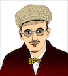 Cartoon: James Joyce (small) by Pascal Kirchmair tagged james joyce caricature cartoon karikatur portrait retrato pascal kirchmair dibujo drawing desenho zeichnung portret ritratto cartum tekening teckning dessin ilustracion ilustracao illustrazione illustration illustratie dublin ireland irlanda dubliners finnegans wake ulysses