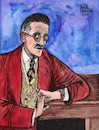 Cartoon: James Joyce (small) by Pascal Kirchmair tagged dublin irland ireland irlanda irlande ulysses dubliners finnegans wake james joyce literatur literature schriftsteller author autor autore auteur writer illustration drawing zeichnung pascal kirchmair cartoon caricature karikatur ilustracion dibujo desenho ink disegno ilustracao illustrazione illustratie dessin de presse du jour art of the day tekening teckning cartum vineta comica vignetta caricatura portrait porträt portret retrato ritratto