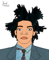 Cartoon: Jean-Michel Basquiat (small) by Pascal Kirchmair tagged jean michel basquiat cartoon caricature karikatur ilustracion illustration portrait retrato pascal kirchmair dibujo desenho drawing zeichnung ritratto disegno ilustracao illustrazione illustratie dessin du jour art of the day tekening teckning cartum vineta comica vignetta caricatura