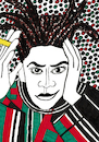 Cartoon: Jean-Michel Basquiat (small) by Pascal Kirchmair tagged jean,michel,basquiat,artist,artiste,artista,kunst,künstler,illustration,drawing,zeichnung,pascal,kirchmair,cartoon,caricature,karikatur,ilustracion,dibujo,desenho,ink,disegno,ilustracao,illustrazione,illustratie,dessin,de,presse,du,jour,art,of,the,day,tekening,teckning,cartum,vineta,comica,vignetta,caricatura,portrait,porträt,portret,retrato,ritratto,arte,usa,new,york,city,manhattan,project,artwork,graffiti,graffito,grafiti,grafito,grafite,copic,marker,markers,watercolor,watercolour,aquarell,tusche,tuschezeichnung,encre,chine,tinta,china,inchiostro,nanquim