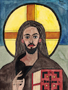 Cartoon: Jesus (small) by Pascal Kirchmair tagged jesus,gesu,von,nazareth,christus,christ,heiliger,santo,saint,dios,ink,tusche,tuschezeichnung,portrait,retrato,ritratto,porträt,illustration,drawing,zeichnung,pascal,kirchmair,cartoon,caricature,karikatur,ilustracion,dibujo,desenho,disegno,ilustracao,illustrazione,illustratie,dessin,de,presse,du,jour,art,of,the,day,tekening,teckning,cartum,vineta,comica,vignetta,caricatura,portret