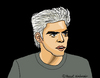 Cartoon: Jim Jarmusch (small) by Pascal Kirchmair tagged jim,jarmusch,broken,flowers,caricature,portrait,retrato,cartoon,karikatur,dibujo,vignetta,desenho,disegno,ritratto,dessin,zeichnung,illustration