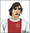 Cartoon: Johan Cruyff (small) by Pascal Kirchmair tagged 14,johan,cruyff,portrait,caricature,karikatur,cartoon,ajax,amsterdam