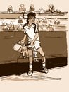 Cartoon: John McEnroe (small) by Pascal Kirchmair tagged john,big,mac,mcenroe,champion,usa,tennis,wimbledon,roland,garros,us,australian,open,star