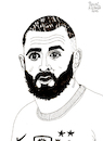 Cartoon: Karim Benzema (small) by Pascal Kirchmair tagged karim,benzema,art,arte,kunst,sport,sports,deporte,foot,soccer,fußball,football,futbol,futebol,france,frankreich,lyon,real,madrid,artist,hollywood,illustration,drawing,zeichnung,pascal,kirchmair,cartoon,caricature,karikatur,ilustracion,dibujo,desenho,ink,disegno,ilustracao,illustrazione,illustratie,dessin,de,presse,du,jour,of,the,day,tekening,teckning,cartum,vineta,comica,vignetta,caricatura,portrait,porträt,portret,retrato,ritratto