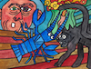 Cartoon: Le homard et le chat (small) by Pascal Kirchmair tagged hummer,und,katze,lobster,and,cat,homard,et,le,chat,gato,gatto,langosta,la,coruna,pablo,ruiz,picasso,espana,antibes,provence,barcelona,painting,dipinto,pintura,pittura,peinture,artist,artiste,artista,kunst,künstler,illustration,drawing,zeichnung,pascal,kirchmair,cartoon,caricature,karikatur,ilustracion,dibujo,desenho,ink,disegno,ilustracao,illustrazione,illustratie,dessin,de,presse,du,jour,art,of,the,day,tekening,teckning,cartum,vineta,comica,vignetta,caricatura,portrait,porträt,portret,retrato,ritratto,malaga,spanien,espagne,spain,spagna,arte,bild,image,watercolor,aquarelle,watercolour,aquarell,permanent,marker