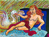 Cartoon: Leda und der Schwan (small) by Pascal Kirchmair tagged leda,au,cygne,and,the,swan,mit,dem,schwan,gouache,tusche,nude,sexy,naked,weiblicher,akt,frauenakt,abstract,abstrakte,malerei,paul,cezanne,cartoon,karikatur,illustration,ink,drawing,zeichnung,pascal,kirchmair,caricature,ilustracion,dibujo,desenho,disegno,ilustracao,illustrazione,illustratie,dessin,de,presse,tekening,teckning,cartum,vineta,comica,vignetta,caricatura,retrato,ritratto,portrait,painting,peinture,dipinto,pittura,pintura,art,arte,kunst,artist,artiste,artista,porträt,artwork