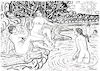 Cartoon: Les Grandes Baigneuses (small) by Pascal Kirchmair tagged die,großen,badenden,les,grandes,baigneuses,pierre,auguste,renoir,artist,artiste,artista,kunst,künstler,illustration,sepia,ink,drawing,tusche,tuschezeichnung,zeichnung,pascal,kirchmair,cartoon,caricature,karikatur,ilustracion,dibujo,desenho,disegno,ilustracao,illustrazione,illustratie,dessin,de,presse,du,jour,art,of,the,day,tekening,teckning,cartum,vineta,comica,vignetta,caricatura,portrait,porträt,portret,retrato,ritratto,arte,sexy,sensuel,sensual,nude,women,bath,bathing