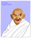 Cartoon: Mahatma Gandhi (small) by Pascal Kirchmair tagged desenho dessin disegno zeichnung porträt mahatma gandhi cartoon caricature karikatur dibujo drawing retrato portrait pascal kirchmair vignetta ritratto india indien asket pazifistischer widerstand nonviolent civil pacifist