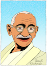 Cartoon: Mahatma Gandhi (small) by Pascal Kirchmair tagged mahatma,gandhi,cartoon,caricature,karikatur,dibujo,drawing,retrato,portrait,pascal,kirchmair,vignetta,ritratto,india,indien,asket,pazifistischer,widerstand,nonviolent,civil,pacifist,disobedience,zeichnung,disegno,dessin,desenho