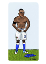 Cartoon: Mario Balotelli (small) by Pascal Kirchmair tagged futebol futbol soccer foot football super mario balotelli italia italien squadra azzurra calcio fußball weltmeisterschaft cartoon caricature karikatur