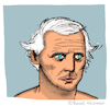 Cartoon: Max Ernst (small) by Pascal Kirchmair tagged max,ernst,caricature,karikatur,cartoon,zeichnung,portrait,retrato,dibujo,desenho,dessin,drawing,illustration,disegno,ritratto