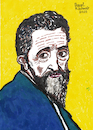 Cartoon: Michelangelo (small) by Pascal Kirchmair tagged michelangelo,di,lodovico,buonarroti,simoni,rom,rome,roma,italy,italia,italien,renaissance,firenze,florence,florenz,pascal,kirchmair,dessin,drawing,painting,dipinto,pintura,pittura,peinture,artist,artiste,artista,kunst,künstler,illustration,zeichnung,cartoon,caricature,karikatur,ilustracion,dibujo,desenho,ink,disegno,ilustracao,illustrazione,illustratie,de,presse,du,jour,art,of,the,day,tekening,teckning,cartum,vineta,comica,vignetta,caricatura,portrait,porträt,portret,retrato,ritratto,arte,artwork,rinascimento,renacimiento