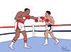 Cartoon: Muhammed Ali vs. Larry Holmes (small) by Pascal Kirchmair tagged larry,holmes,boxer,muhammed,ali,cassius,clay,boxeur,boxing,heavy,weight,championship,dibuix,illustration,drawing,zeichnung,pascal,kirchmair,cartoon,caricature,karikatur,ilustracion,dibujo,desenho,ink,disegno,ilustracao,illustrazione,illustratie,dessin,de,presse,du,jour,art,of,the,day,tekening,teckning,cartum,vineta,comica,vignetta,caricatura,champion,schwergewicht,schwergewichtsweltmeister,boxeador,pugil,pugilista,pugile,pugilatore