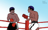 Cartoon: Muhammed Ali vs. Leon Spinks (small) by Pascal Kirchmair tagged boxer,muhammed,ali,cassius,clay,leon,spinks,boxeur,boxing,heavy,weight,championship,dibuix,illustration,drawing,zeichnung,pascal,kirchmair,cartoon,caricature,karikatur,ilustracion,dibujo,desenho,ink,disegno,ilustracao,illustrazione,illustratie,dessin,de,presse,du,jour,art,of,the,day,tekening,teckning,cartum,vineta,comica,vignetta,caricatura,champion,schwergewicht,schwergewichtsweltmeister,boxeador,pugil,pugilista,pugile,pugilatore