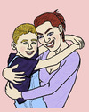 Cartoon: Mutterliebe (small) by Pascal Kirchmair tagged gratitude,mutter,kind,liebe,love,mother,child,cartoon