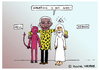Cartoon: Nelson Mandela (small) by Pascal Kirchmair tagged caricature,vignetta,nelson,mandela,cartoon,heaven,karikatur,reconciliation,apartheid,regime,south,africa,südafrika,friedensnobelpreis