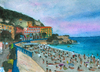 Cartoon: Nizza (small) by Pascal Kirchmair tagged ferien,strand,mittelmeer,urlaub,travel,holidays,vacances,nice,nizza,südfrankreich,provence,mediterranee,aquarell,watercolour