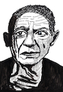 Cartoon: Pablo Picasso (small) by Pascal Kirchmair tagged pablo,picasso,pascal,kirchmair,dessin,ink,drawing,tusche,tuschezeichnung,la,coruna,ruiz,espana,antibes,provence,barcelona,painting,dipinto,pintura,pittura,peinture,artist,artiste,artista,kunst,künstler,illustration,zeichnung,cartoon,caricature,karikatur,ilustracion,dibujo,desenho,disegno,ilustracao,illustrazione,illustratie,de,presse,du,jour,art,of,the,day,tekening,teckning,cartum,vineta,comica,vignetta,caricatura,portrait,porträt,portret,retrato,ritratto,malaga,spanien,espagne,spain,spagna,arte,artwork,tintachina