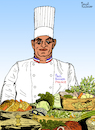 Cartoon: Paul Bocuse (small) by Pascal Kirchmair tagged monsieur paul bocuse chef cuisinier illustration caricature karikatur drawing dessin zeichnung pascal kirchmair desenho dibujo ilustracion ilustracao illustrazione illustratie tekening teckning cartoon portrait porträt retrato ritratto portret cartum