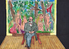 Cartoon: Paul Cezanne im Atelier (small) by Pascal Kirchmair tagged paul,cezanne,in,his,atelier,workshop,porträt,dibuix,illustration,drawing,zeichnung,pascal,kirchmair,cartoon,caricature,karikatur,ilustracion,dibujo,desenho,ink,disegno,ilustracao,illustrazione,illustratie,dessin,de,presse,du,jour,art,of,the,day,tekening,teckning,cartum,vineta,comica,vignetta,caricatura,portrait,retrato,ritratto,portret,aquarelle,watercolor,watercolour,acquarello,acuarela,aguarela,aquarela,estudio,studio